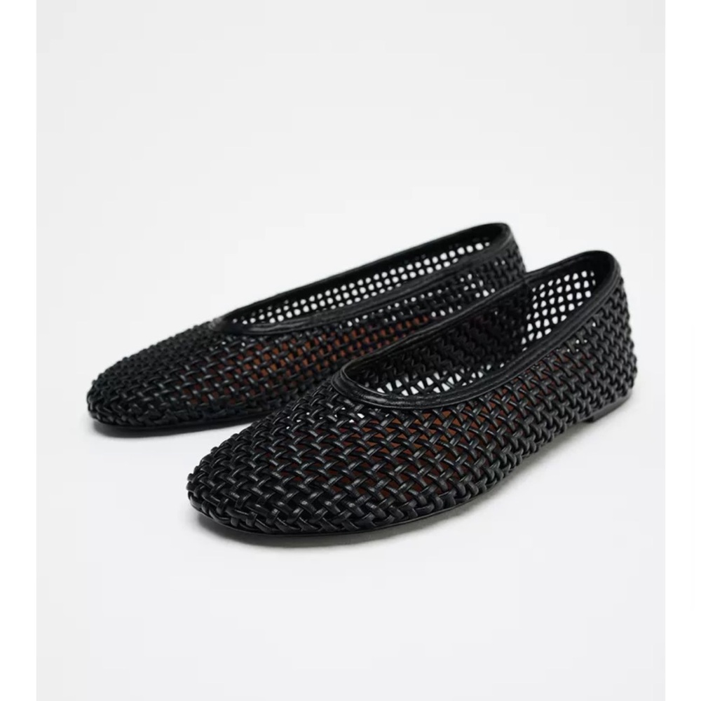 Zara Woven Ballet Flats